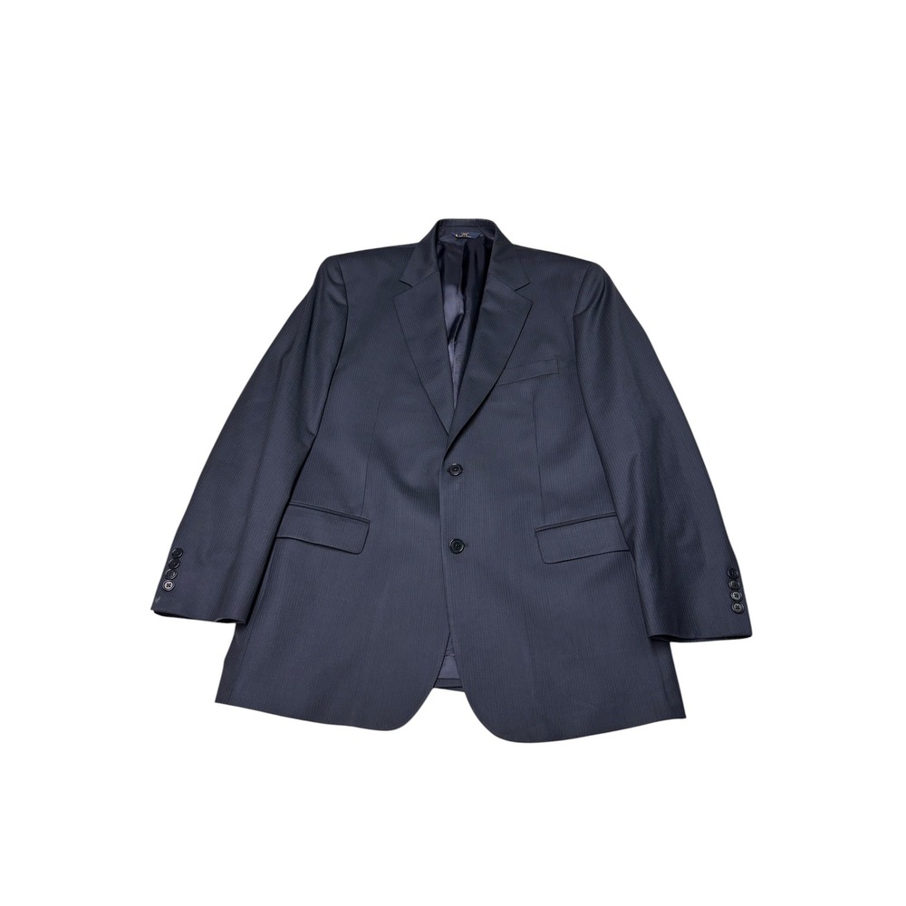 Brooks Brothers 346 Mens 43R Navy Blue Pinstripe Stretch Wool Blazer Sport Coat